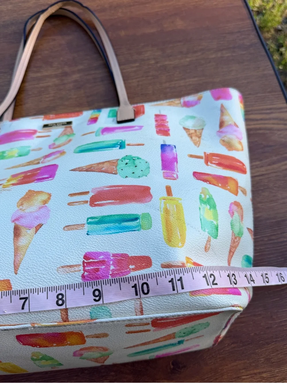 Kate Spade Flavor of the Month Ice Cream Print Large Tote Bag Multicolor